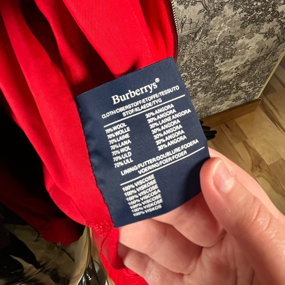 Red Wool Bomber-Style Coat - Picture 15 of 16